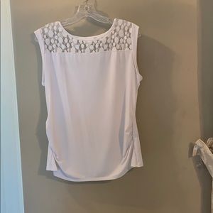 Sleeveless White dress blouse